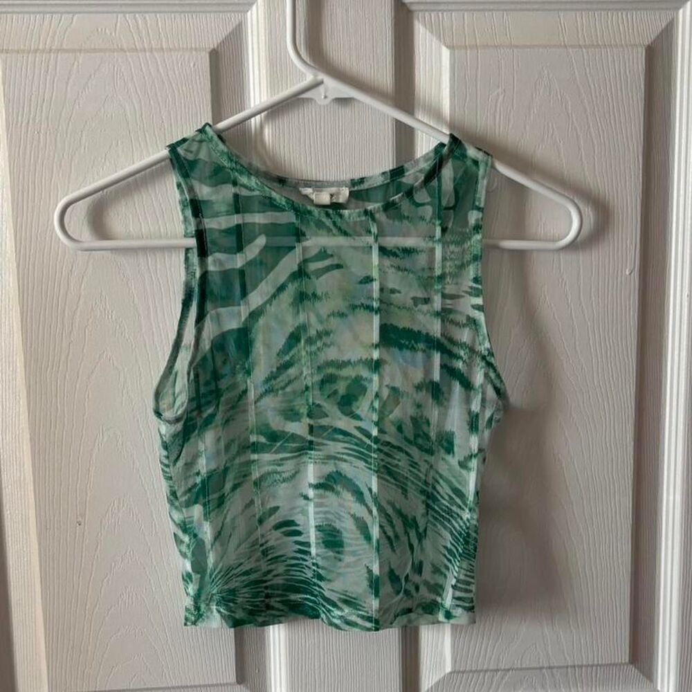 Unbranded Women's Green Sheer Tank